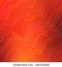 Dark Orange vector background with lines. Creative illustration in halftone style with gradient. Abstract design for your web site.
