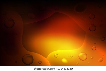 Dark Orange vector background with liquid shapes. Colorful illustration in abstract memphis style with gradient. Textured wave pattern for backgrounds.