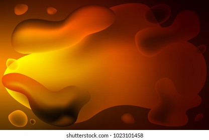 Dark Orange vector background with liquid shapes. Creative geometric illustration in memphis style with gradient. A completely new template for your business design.