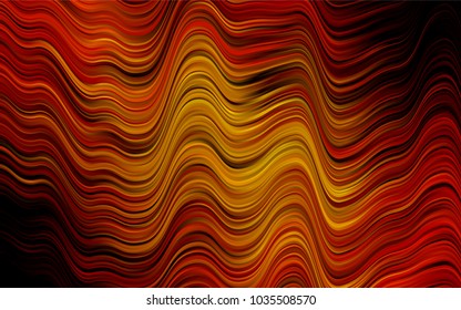 Dark Orange vector background with liquid shapes. Shining crooked illustration in marble style. The best blurred design for your business.