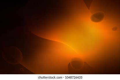 Dark Orange vector background with liquid shapes. Modern gradient abstract illustration with bandy lines. Memphis style for your business design.