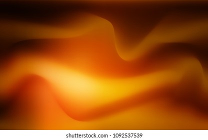 Dark Orange vector background with liquid shapes. Blurred geometric sample with gradient bubbles.  Marble style for your business design.