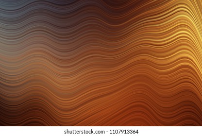 Dark Orange vector background with liquid shapes. A vague circumflex abstract illustration with gradient. The template for cell phone backgrounds.