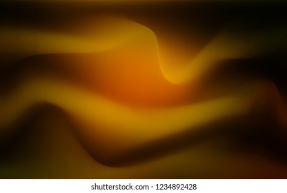 Dark Orange vector background with liquid shapes. Shining illustration, which consist of blurred lines, circles. A new texture for your  ad, booklets, leaflets.