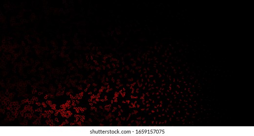 Dark Orange vector background with occult symbols. Abstract illustration with gothic gradient shapes. Simple design for occult depiction.