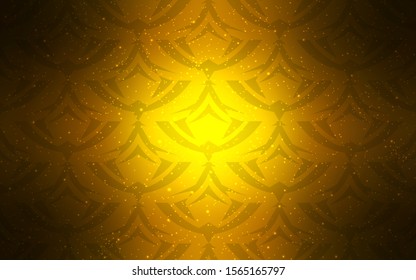 Dark Orange vector background with polygonal style. Decorative design in abstract style with triangles. Pattern for booklets, leaflets