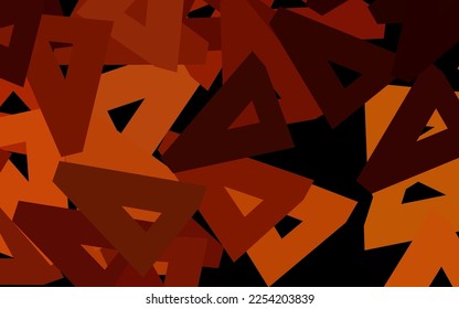 Fondo vector de naranja oscuro con estilo poligonal. Diseño decorativo de estilo abstracto con triángulos. Mejor diseño inteligente para su negocio.