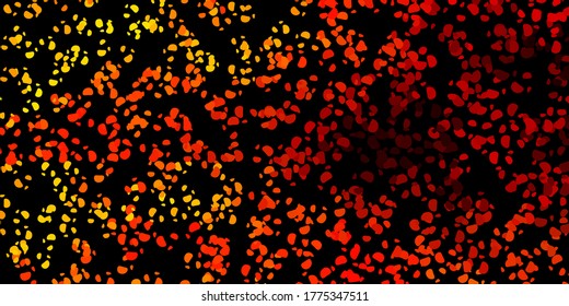 Dark orange vector background with random forms. Colorful abstract forms with gradient in simple style. Modern design for your ads.