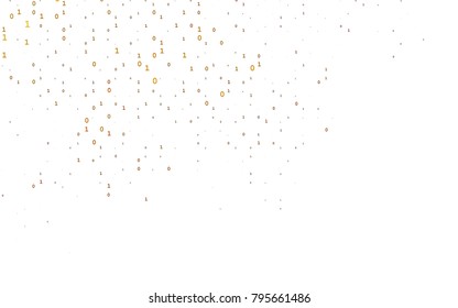 Dark Orange vector background with signs of numerals. Illustration with Numeral symbols on abstract template. Template can be used as a background for ads of typography.