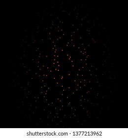 Dark Orange vector background with small stars. Decorative illustration with stars on abstract template. Best design for your ad, poster, banner.
