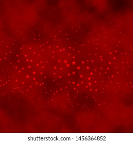 Dark Orange vector background with small and big stars. Colorful illustration in abstract style with gradient stars. Theme for cell phones.