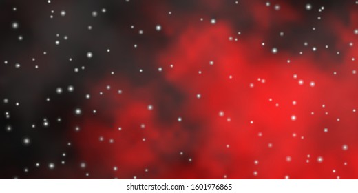 Dark Orange vector background with small and big stars. Blur decorative design in simple style with stars. Pattern for websites, landing pages.