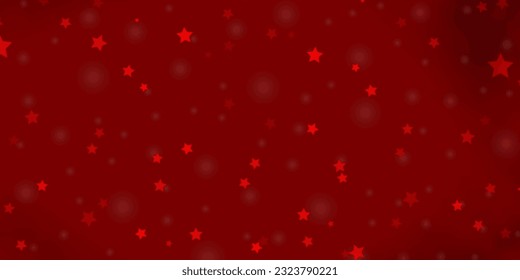 Dark Orange vector background with small and big stars. Colorful illustration with abstract gradient stars. Pattern for wrapping gifts.