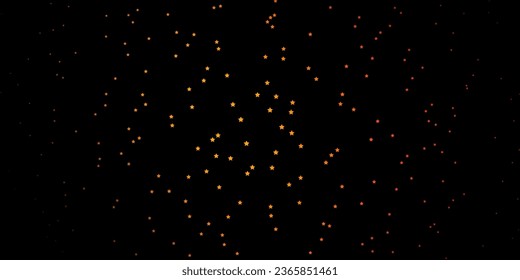 Dark Orange vector background with small and big stars. Colorful illustration with abstract gradient stars. Design for your business promotion.