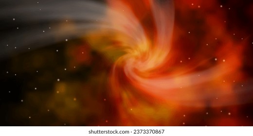 Dark Orange vector background with small and big stars. Modern geometric abstract illustration with stars. Best design for your ad, poster, banner.