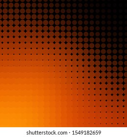 Dark Orange vector background with spots. Glitter abstract illustration with colorful drops. Pattern for booklets, leaflets.