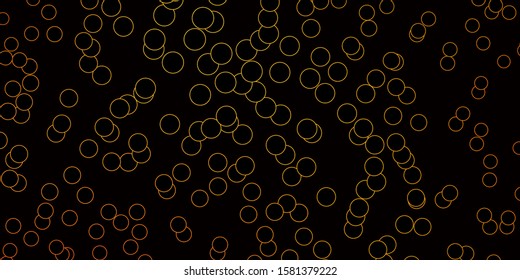 Dark Orange vector background with spots. Colorful illustration with gradient dots in nature style. New template for a brand book.