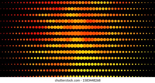 Dark Orange vector background with spots. Illustration with set of shining colorful abstract spheres. Design for posters, banners.