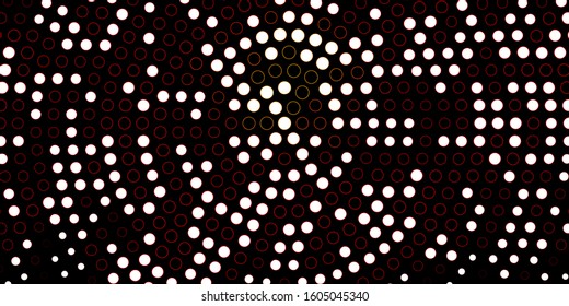 Dark Orange vector background with spots. Modern abstract illustration with colorful circle shapes. Design for your commercials.