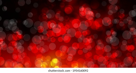 Dark Orange vector background with spots. Abstract illustration with colorful spots in nature style. Pattern for booklets, leaflets.