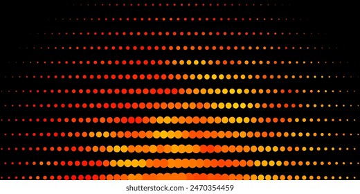 Dark Orange vector background with spots. Illustration with set of shining colorful abstract spheres. Design for posters, banners.