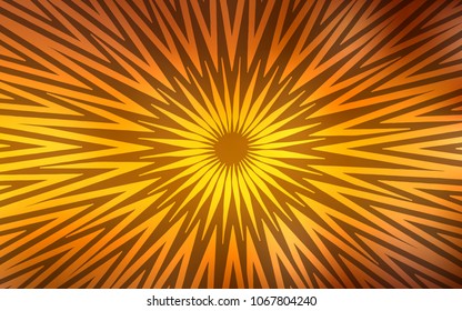 Dark Orange vector background with straight lines. Modern geometrical abstract illustration with staves. The pattern for ad, booklets, leaflets.