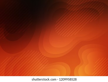 Dark Orange vector background with straight lines. Decorative shining illustration with lines on abstract template. The pattern can be used for busines ad, booklets, leaflets