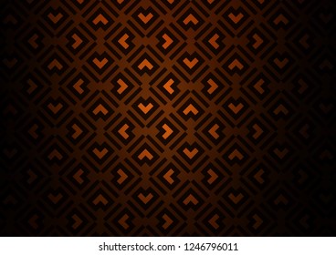 Dark Orange vector background with straight lines. Lines on blurred abstract background with gradient. Pattern for websites, landing pages.
