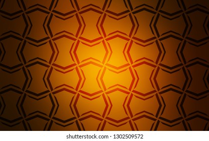 Dark Orange vector background with straight lines. Lines on blurred abstract background with gradient. Pattern for ads, posters, banners.