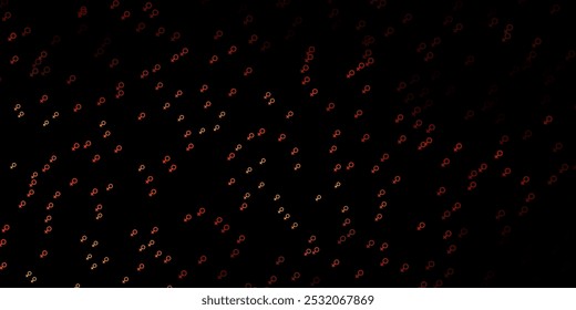 Dark Orange vector background with woman symbols. Illustration with signs of women's strength and power. Background for International Women’s Day.