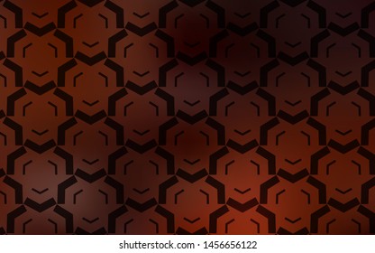 Dark Orange vector background with wry lines. An elegant bright illustration with gradient. A completely new template for your design.