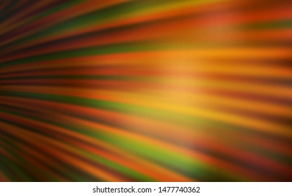 Dark Orange vector background with wry lines. A shining illustration, which consists of curved lines. A completely new template for your design.