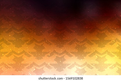 Dark Orange vector background with wry lines. Modern gradient abstract illustration with bandy lines. Template for cell phone screens.