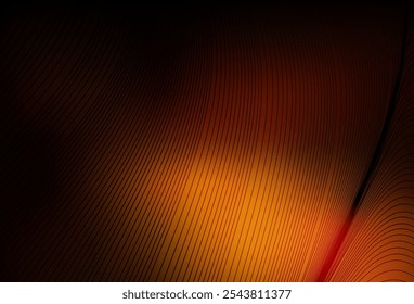 Dark Orange vector background with wry lines. Colorful illustration in abstract style with gradient. Background for cell phone screens.