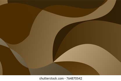 Dark Orange vector bandy template. Shining crooked illustration in a brand-new style. The pattern of blurred lines for your business design.