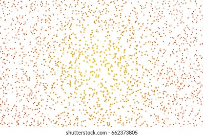 Dark Orange vector banner with circles, spheres. Abstract spots. Background of Art bubbles in halftone style with colored gradient.