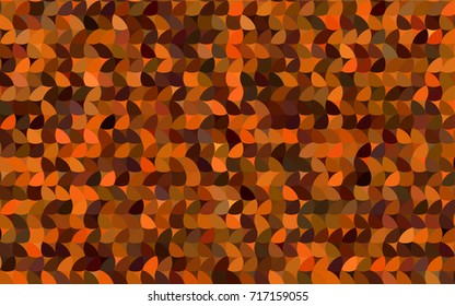 Dark Orange vector banner with circles, spheres. Abstract spots. Background of Art bubbles in halftone style with colored gradient.