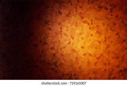 Dark Orange vector banner with circles, spheres. Abstract spots. Background of Art bubbles in halftone style with colored gradient.