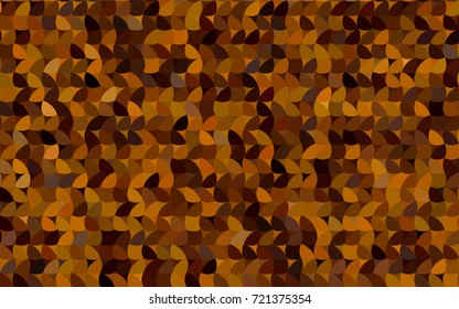 Dark Orange vector banner with circles, spheres. Abstract spots. Background of Art bubbles in halftone style with colored gradient.