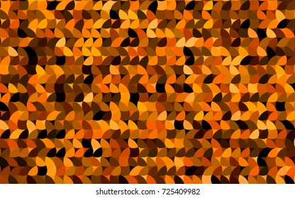 Dark Orange vector banner with circles, spheres. Abstract spots. Background of Art bubbles in halftone style with colored gradient.
