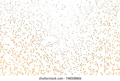 Dark Orange vector banner with circles, spheres. Abstract spots. Background of Art bubbles in halftone style with colored gradient.