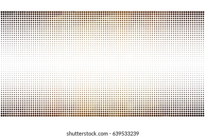 Dark Orange vector banner set of circles, spheres. Donuts Background. Creative Design Templates. Technology halftone illustration.