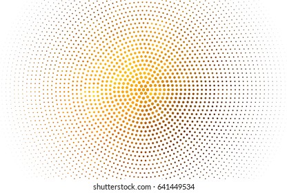 Dark Orange vector banner set of circles, spheres. Donuts Background. Creative Design Templates. Technology halftone illustration.