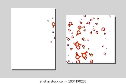 Dark Orange vector banner for websites. Abstract booklet on colored background with gradient. Pattern for ads, leaflets, labels of your business.