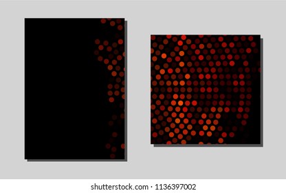 Dark Orange vector banner for websites. Glitter abstract design concept with text box. The pattern can be used for any ad, booklets.