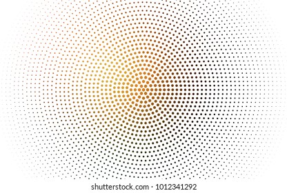 Dark Orange vector banners set of circles, spheres. Abstract spots. Art Background of bubbles in halftone style with colored gradient.