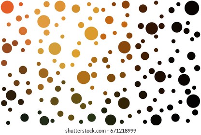 Dark Orange vector banners set of circles, spheres. Abstract spots. Art Background of bubbles in halftone style with colored gradient.