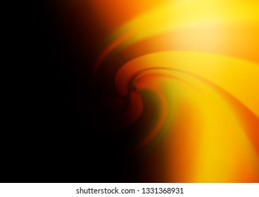 Dark Orange vector blurred shine abstract background. A completely new color illustration in a bokeh style. The template can be used for your brand book.