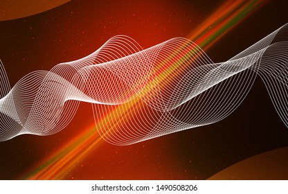 Dark Orange vector blurred shine abstract template. Creative illustration in halftone style with gradient. New design for your business.