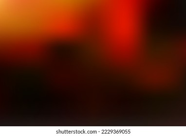 El vector naranja oscuro borroso brilla el fondo abstracto. Ilustración creativa en estilo de semitono con gradiente. Plantilla para teléfonos móviles.